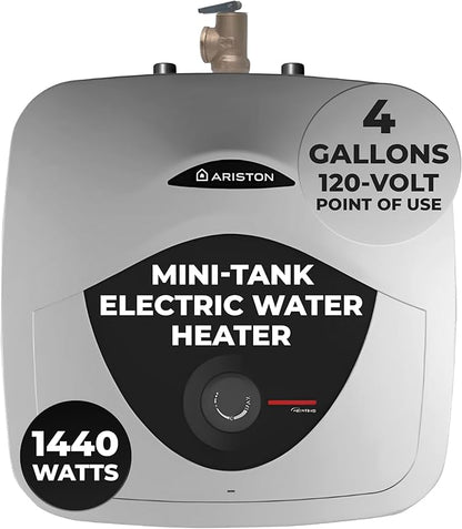 4 Gallon Capacity, 120-Volt  Ariston Andris Mini Tank Electric Water Heater  Heating Solution for Under Sink, RV, and Compact Spaces, Smart Boost for Versatile Heating, Simple Installation