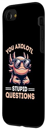 iPhone SE (2020)  7  8 Funny Kids Girl Boy  Cute Kawaii Axolotl Stupid Questions Case