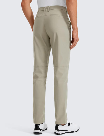 Runs Small, CRZ YOGA Men's All Day Comfy Golf Pants - 28"/30"/32"/34"/36" Quick Dry Lightweight Work Casual Trousers with Pockets .