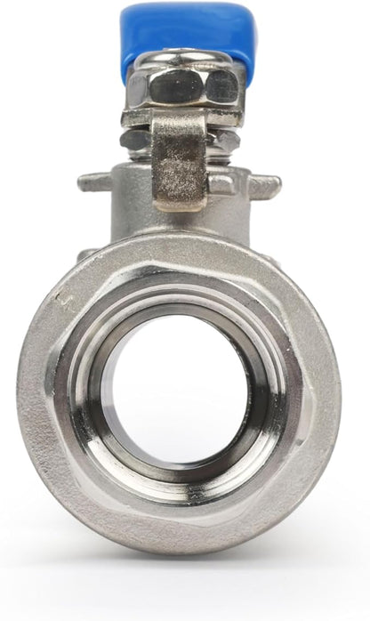 U.S. Solid 34 inch Ball Valve 304 Stainless Steel Female Ball Valve, Full Port