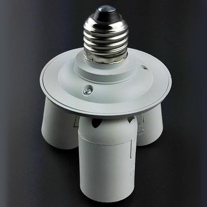 3 to 1 Light Socket E26 Splitter Lamp Base Adapter for Standard LED and CFL Bulbs