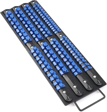 HORUSDY 80-Piece Heavy Duty Socket Organizer, 14-Inch, 38-Inch, 12-Inch, Premium Quality Socket Holders