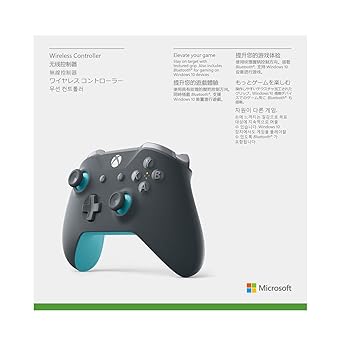 Microsoft - Wireless Controller for Xbox One and Win 10 - GrayBlue - WL3-00105 (Renewed)