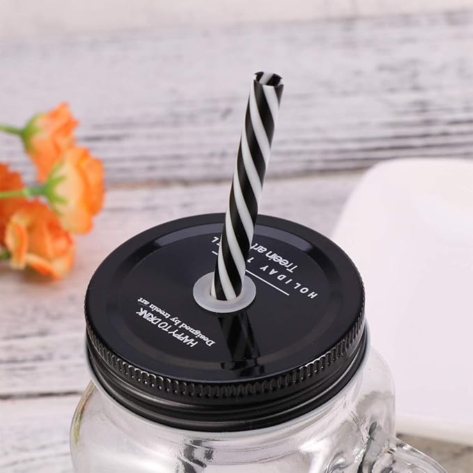 Cabilock Glass Juice Bottles Glass Tea Cups Mason Drinking Cups York- Shire Mason Jar Glass Drink Bottles Glass Water Bottles Canning Jar Mason Jar Cups Straws Juice Cup Summer Jug Lovers