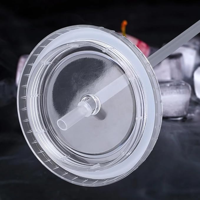 Water Bottle, 650ml Ice Coffee Cups, Clear Tumblers with Lid and Straw, Clear Tumbler, Reusable Plastic Cups for Ice Water Juice Tea Milk