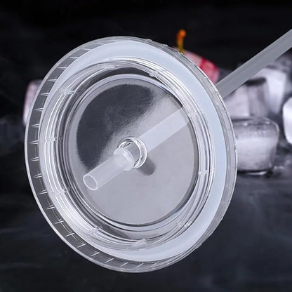 Water Bottle, 650ml Ice Coffee Cups, Clear Tumblers with Lid and Straw, Clear Tumbler, Reusable Plastic Cups for Ice Water Juice Tea Milk