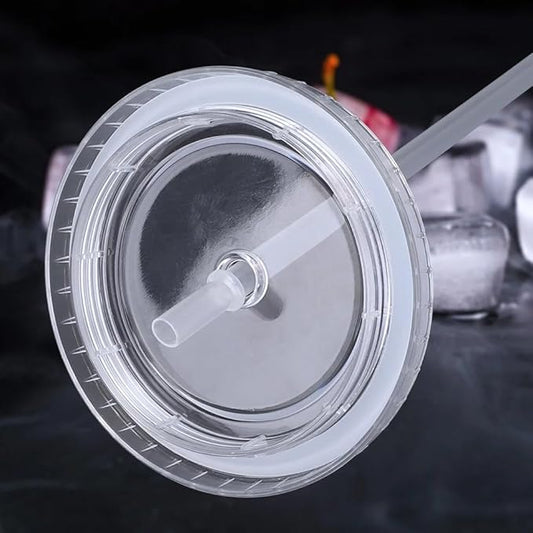 Water Bottle, 650ml Ice Coffee Cups, Clear Tumblers with Lid and Straw, Clear Tumbler, Reusable Plastic Cups for Ice Water Juice Tea Milk