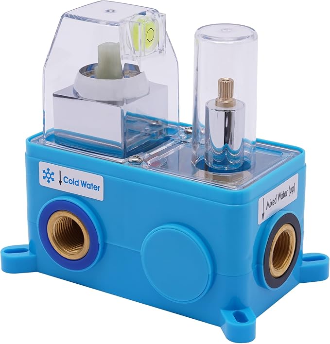 Shower Mixer Valve Shower Faucet Valve Kit Dual Function Water Mixing Valve With Embedded Box