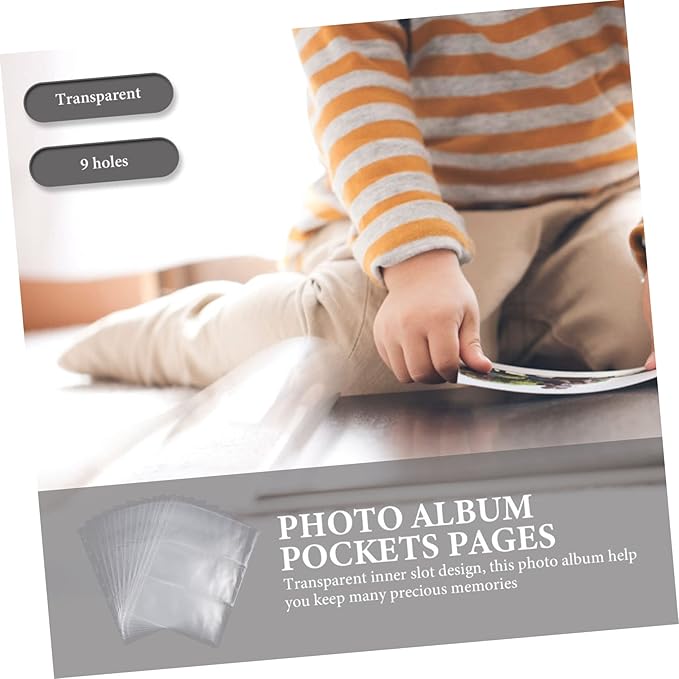 STOBOK 10pcs 9 Pocket Currency Album Pages Loose Leaf Pages for Stamps Concert Tickets and Stylish Photo Collections Ideal for Cash Collectors and Organizing Banknotes