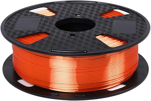 Silk Orange PLA Filament 1.75 mm 3D Printer Filament FDM Printing Materials 1KG 2.2LBS Spool Silky Shiny Shine Gold Silver Copper Green Orange PLA HZST3D