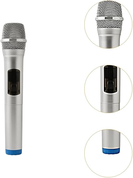 Microphone Toy Kids Microphone for Play Speech Practice Microphone Prop Simulated Microphone for Events Cosplay Costume Party, Blue Base
