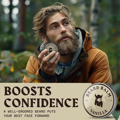 Striking Viking Pack of 2 Beard Balm (2oz) and Beard Butter (4oz) Vanilla Scent