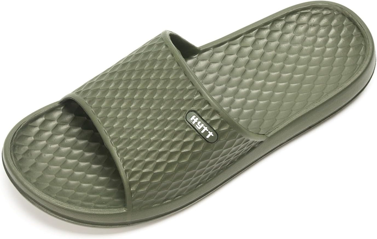 Size 11, Heva Shower Sandals Men Bathroom Slippers Non-Slip Indoor Home House Beach Shoes .