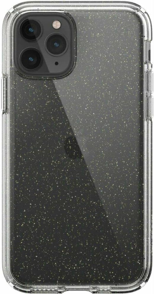 Speck Products Presidio Perfect-Clear Glitter iPhone 16e/15/14/13 PRO Case, Clear with Gold Glitter/Clear