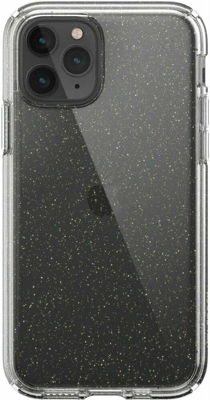 Speck Products Presidio Perfect-Clear Glitter iPhone 16e/15/14/13 PRO Case, Clear with Gold Glitter/Clear