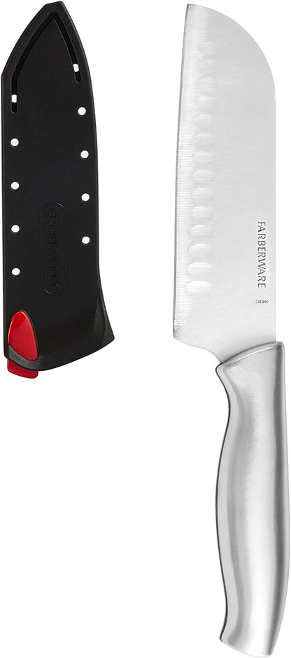 Farberware Edgekeeper Self-Sharpening Santoku Knife, 5-Inch, Stainless