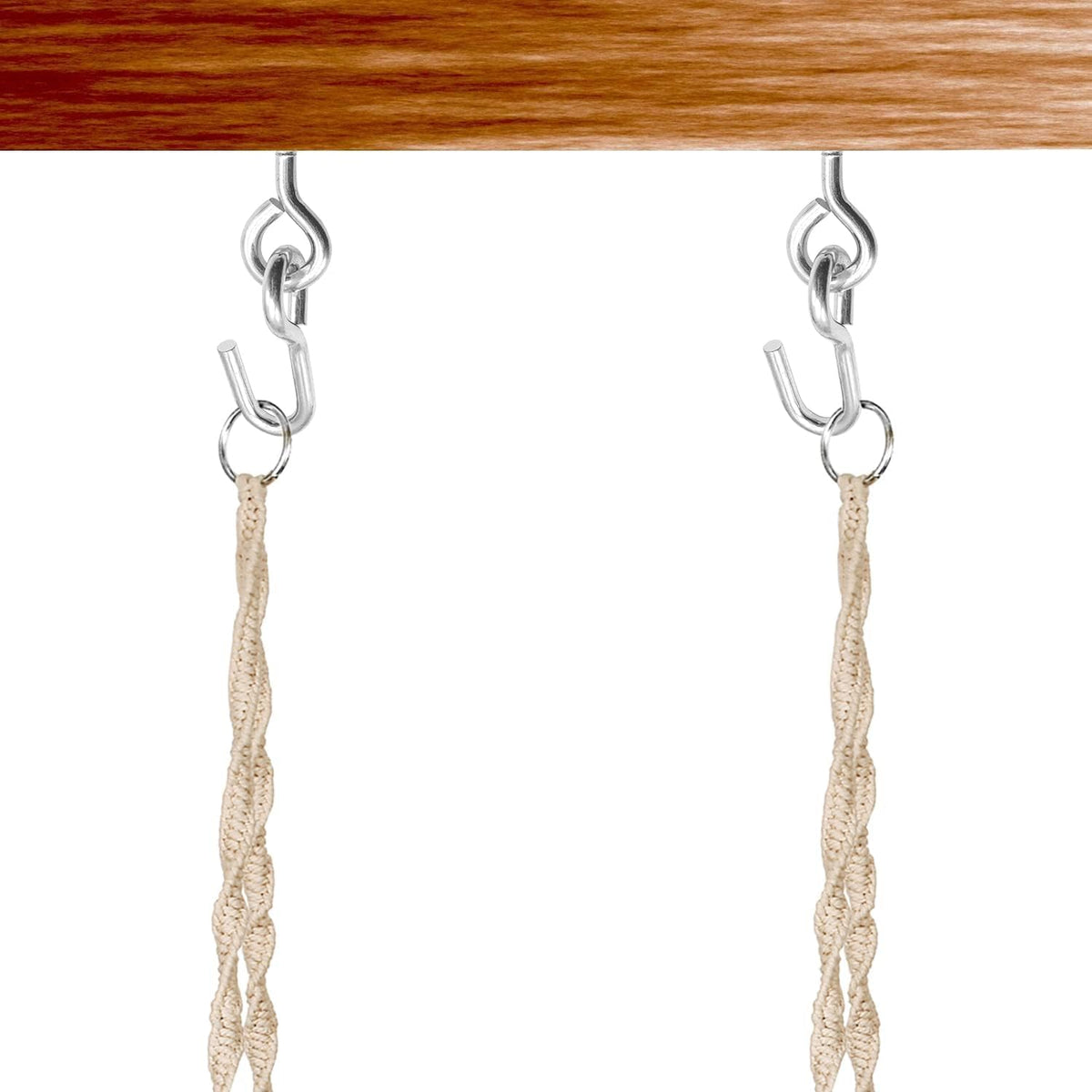 Bathonly 2 Packs Heavy Duty Hooks for Hanging, Hammock Hooks, Eye Bolt Screws, Indoor Outdoor, Load Capacity 550 LBS