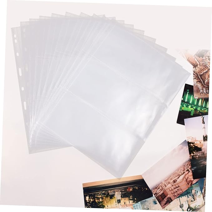 STOBOK 10pcs 9 Pocket Currency Album Pages Loose Leaf Pages for Stamps Concert Tickets and Stylish Photo Collections Ideal for Cash Collectors and Organizing Banknotes
