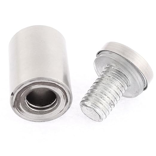 uxcell s16040700am0064 Stainless Steel Glass Wall Mount Standoff Screw Nail 19mm x 30mm 4 Pcs Silver Tone (Pack of 4)