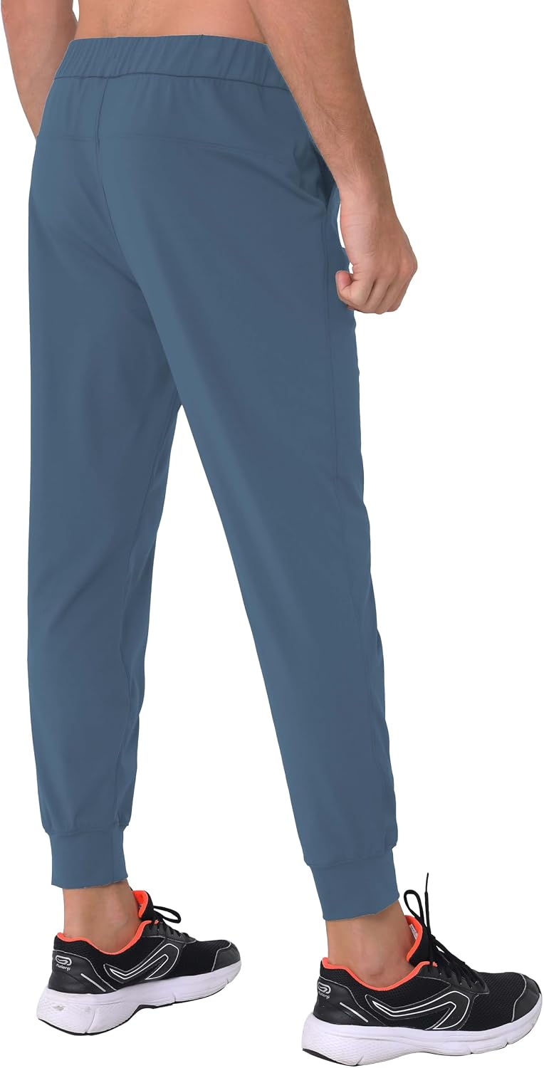 27" Inseam Athletic Jogger Pants for Short Men 7/8 Quick Dry Workout Tapered Stretch Sweatpants Casual