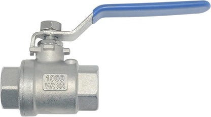DAN SPEED 12" NPT Female 316 Stainless Steel Full Port Ball Valve Vinyl Handle WOG1000 (12 inch)