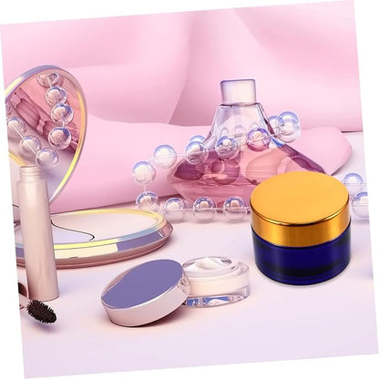 VICASKY 5pcs Refillable Glass Cosmetics Sub Bottle 50g Face Cream Eye Cream Storage Portable and Easy to Use