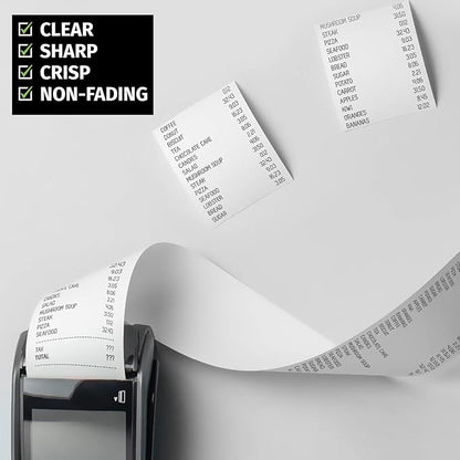 FungLam Thermal Receipt Paper Rolls 3-1/8" x 119' Thermal Paper Cash Register POS Receipt Paper (10 Rolls)