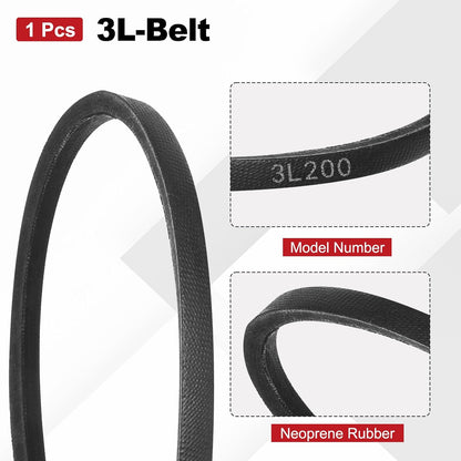 3L200 Belt, Classic Wrapped Rubber 3L Section V-Belt, 20"(508mm) Outside Circumference x 3/8" Width x 7/32" Heigh, Pack of 1