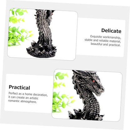 PRETYZOOM Dragon Centerpiece Resin Resin Sculpture Crystal Ball Display Stand Home Office Decor