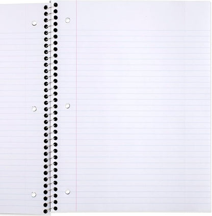 Mead Spiral Notebooks, 6 Pack, 1-Subject, College Ruled Paper, 8" x 10-12", 70 Sheets, Assorted Pastel Colors (830049)