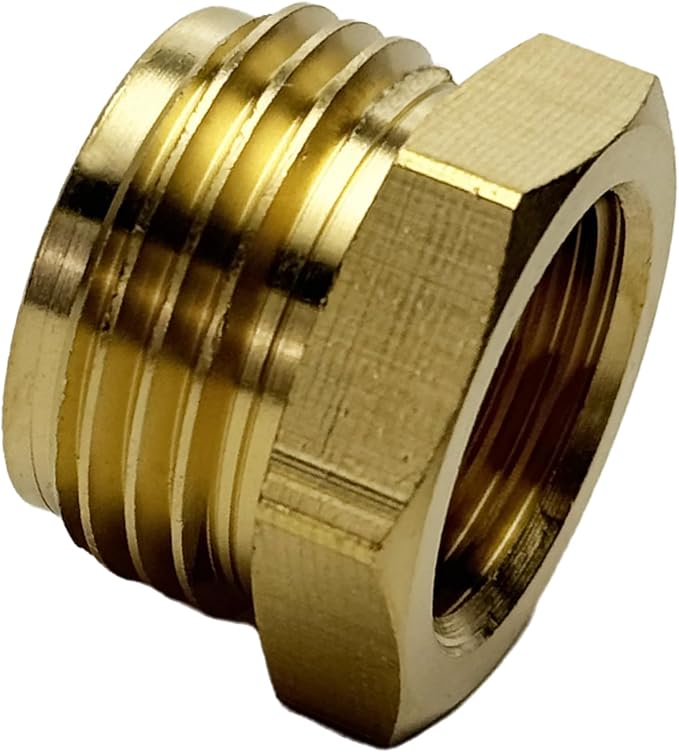 Shower Hose Adapter, Garden Hose Adapter, Shower Head Hose Adapter, Brass Garden Hose Fitting G12 Female to GHT 34 Male Adapter