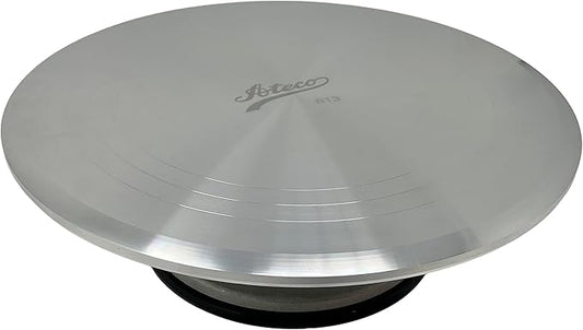 Ateco Revolving Cake Decorating Stand, Aluminum Turntable and Base with Non-Slip Pad, 12-Inch Round