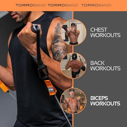 Torroband Heavy Duty Resistance Bands with Handles for Working Out Exercise Bands for Men & Women Workout at Home Travel Beach Park