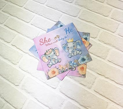 TUIC Elephant Gender Reveal Paper Napkins