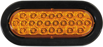 Buyers Products SL65AO 6 Inch Amber Oval Recessed Strobe Light, 24 LEDs, 12-24V - IP67 & SAE J595 Class 2 Rated, Water and Debris Resistance, 6 Flashes/Second, PL-3 Plug, Truck & Trailer Warning Light