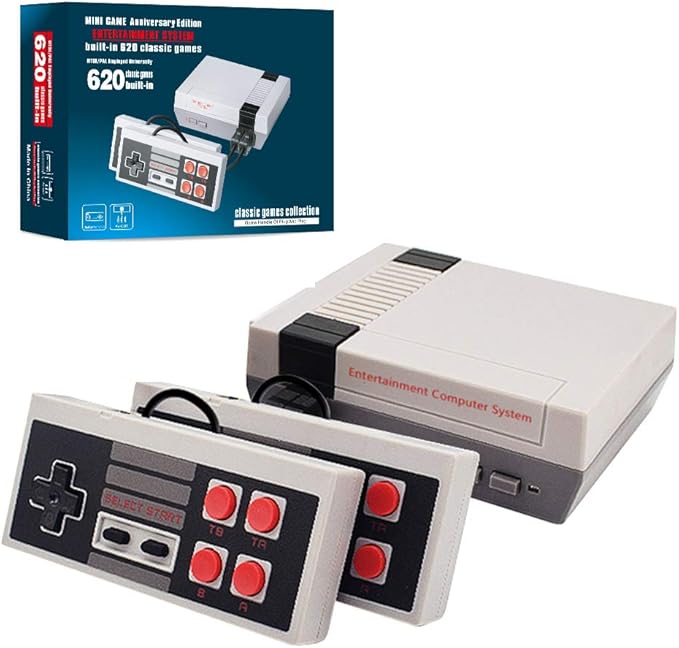Plug  Play Classic Handheld Game Console,Classic Game Console Built-in 620 Game Handheld Game Console, Video Game Player Console for Family TV Video (Game Console-01)