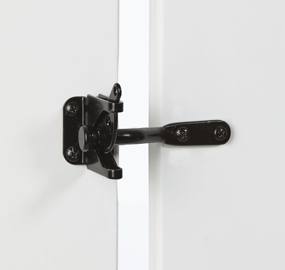 National Hardware Automatic Gate Latch, Black, 4 in Strike, Model N184-861, For Outswing Gates Doors Animal Pens
