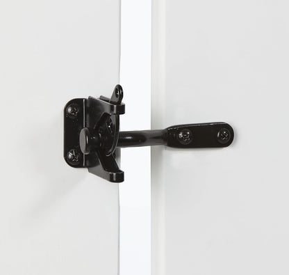 National Hardware Automatic Gate Latch, Black, 4 in Strike, Model N184-861, For Outswing Gates Doors Animal Pens