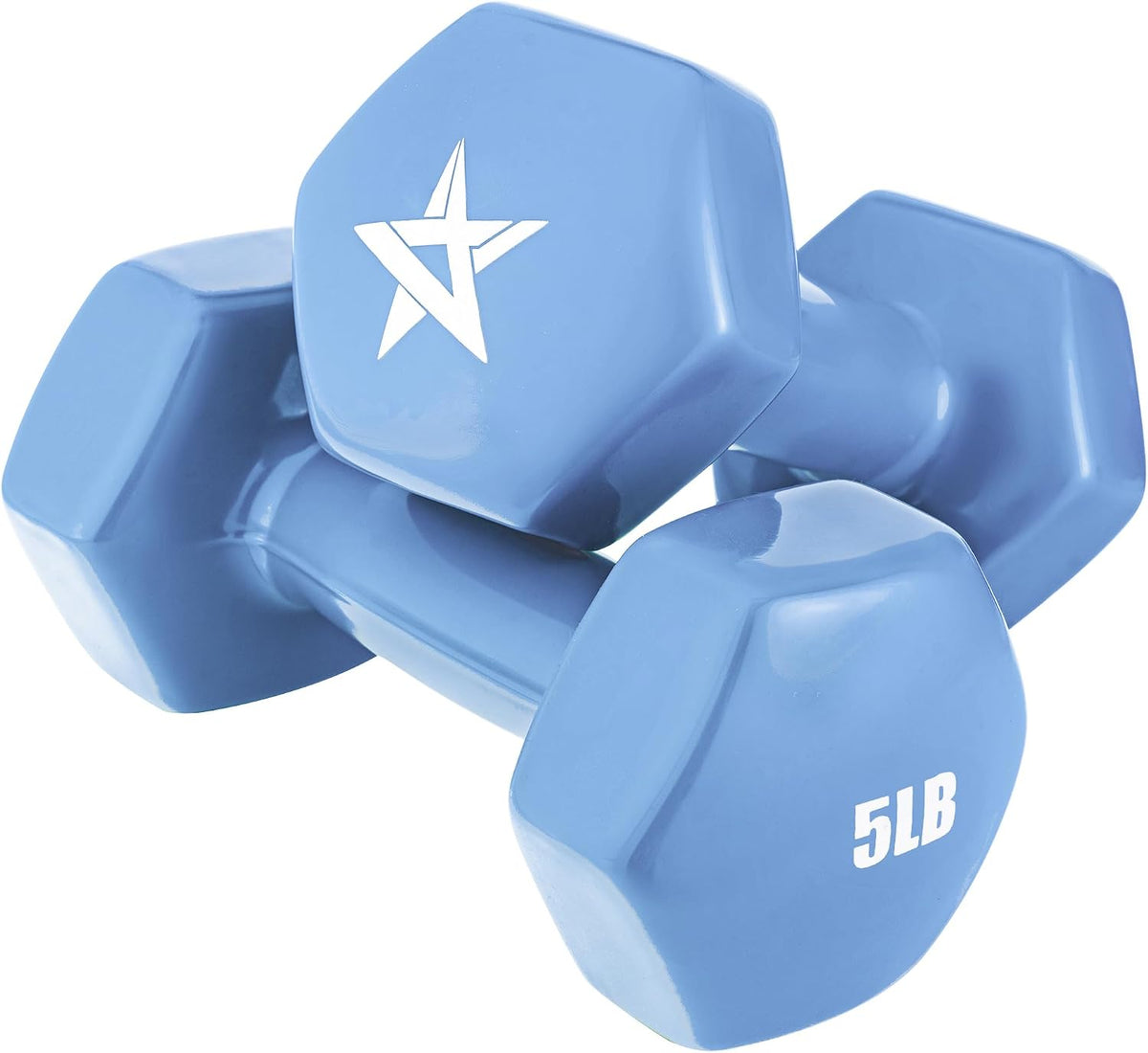 Yes4All Vinyl Hexagon Dumbbells, Set of 2
