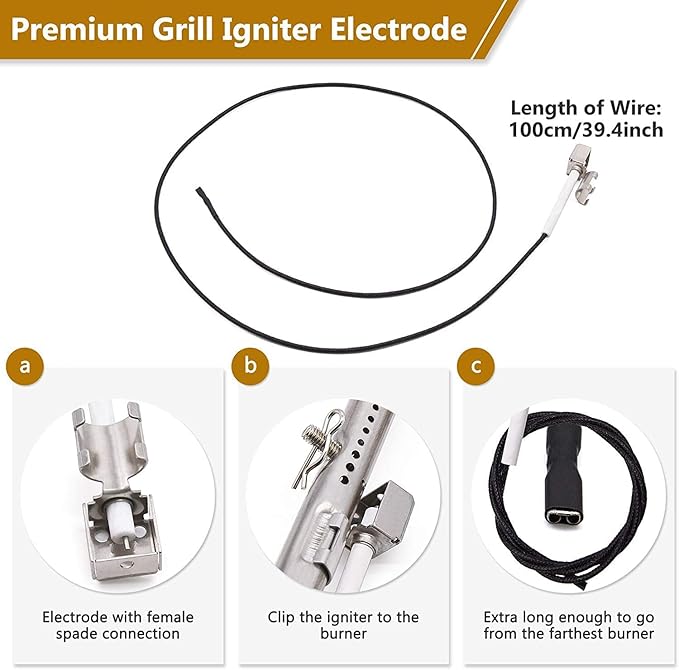 Criditpid Grill Replacement Parts for Charbroil Advantage 4 Burner 463344116, 463343819, 466344116 Models, Stainless Steel Grill Burners, Heat Plate Shields, Crossover Tubes and Ignitors