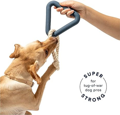 Wild One Triangle Tug Dog Toy - Medium  Large Breeds, Rope Toy, Durable for Average Chewers, Blue
