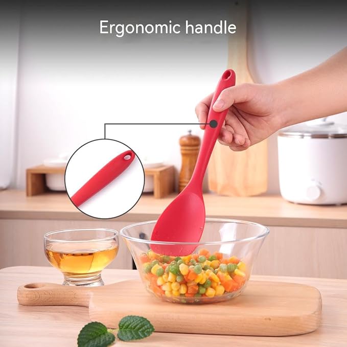 Silicone Spatulas for Cooking Non-Stick Pizza Shovel Beef Meat Egg Scraper Heat-Resistant Turners Tools Cookware for Egg, Pancake, Steak (Black)