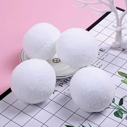 Supoice 50 Pack Snow Balls for Kids 3 Inch Large Snow Fight Balls Christmas & Winter Holiday Realistic Fake Snow Toys for Indoor, Outdoor Snow Fight, Toss Game