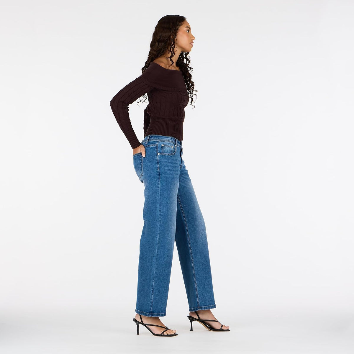 Forever 21 Women's Low Rise Baggy Stretch Denim