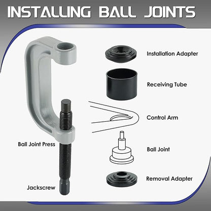 ATP Ball Joint Removal Installation Tool with 4 Wheel Drive Adapters