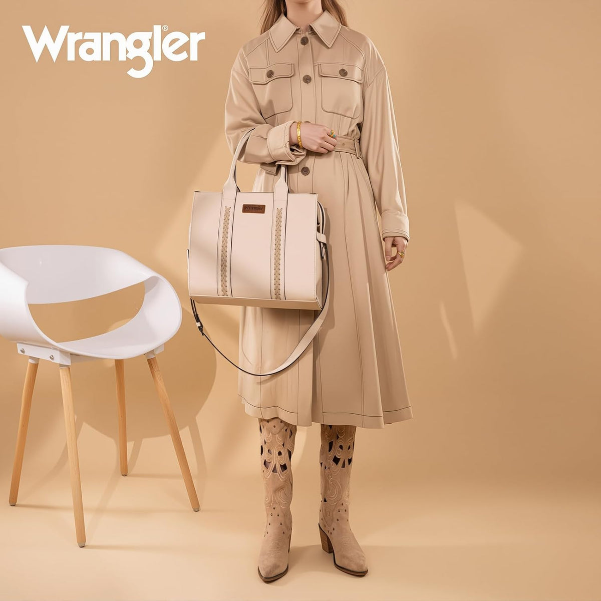 Montana West × Wrangler Tote Bags Purses for Women Work Top-Handle Handbags with Strap.