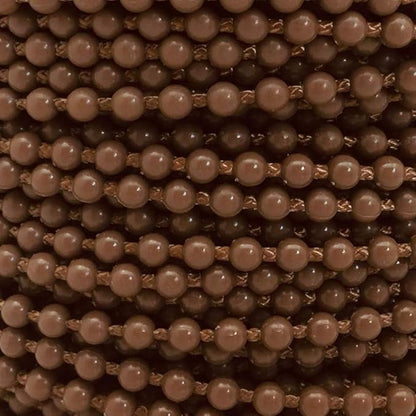 FQTANJU 10 Yards Roller Shade Blind Beaded Chain Cord, Coffee Plastic, Perfect for Roller Blind Fitting & Repair