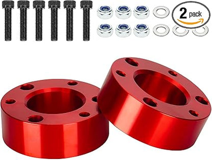 3 Front Leveling Lift Kit for 2007-2019 Silverado Sierra, 2007-2019 Tahoe 1500, Forged 3 inch 6 Lug Aluminum Strut Spacers