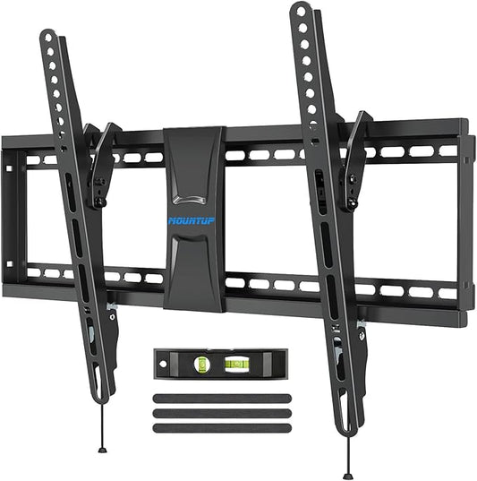 MOUNTUP UL Listed TV Wall Mount, Tilting TV Mount Bracket for Most 37-82 Inch Flat ScreenCurved Low Profile Wall Mount Saving Space Max VESA 600x400mm Hold up to 99 lbs Fit 16" 18" 24" Stud MU0008