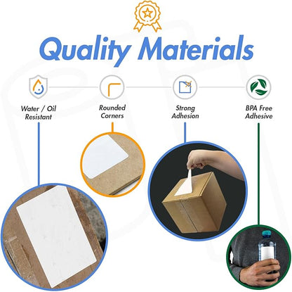 OfficeSmartLabels  4" x 1" Direct Thermal Labels - Compatible with Zebra  Rollo Desktop Printers and More  1 Core, Permanent Adhesive  Perforated 1 Roll, 1375 Labels